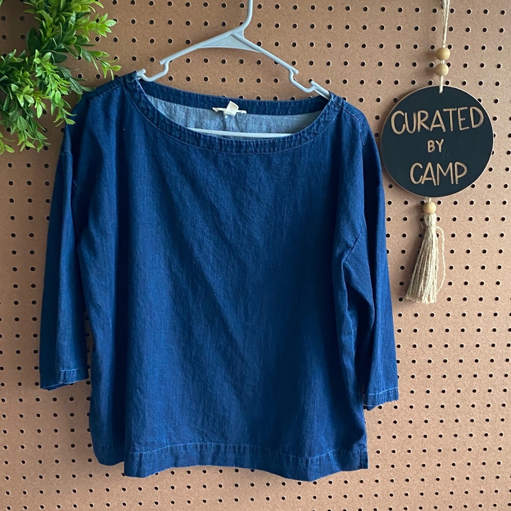 Eileen Fisher Chambray Blouse